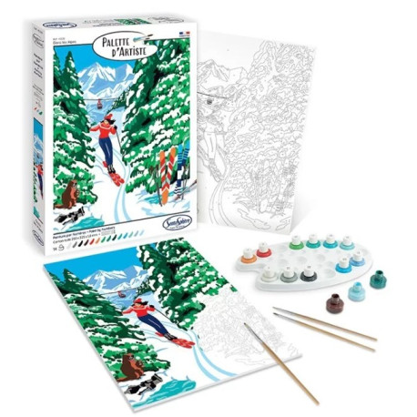 Palette d'artiste Dans les Alpes