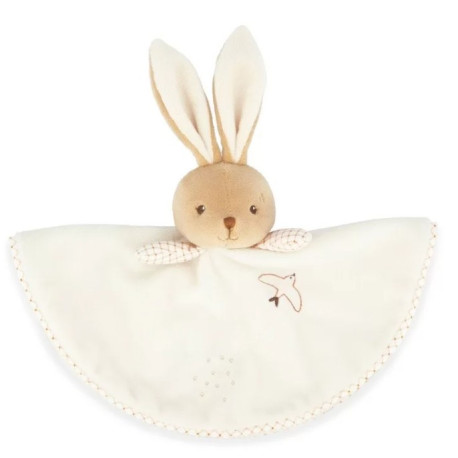 Doudou lapin rond crème