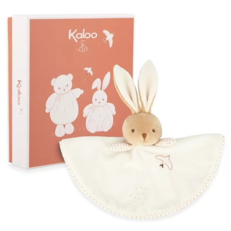 Doudou lapin rond crème