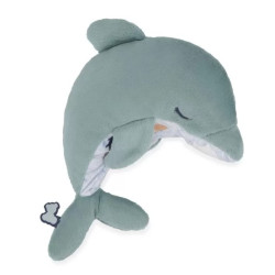 Peluche bien-être bouillotte chaud et froid  Dauphin 24 cm