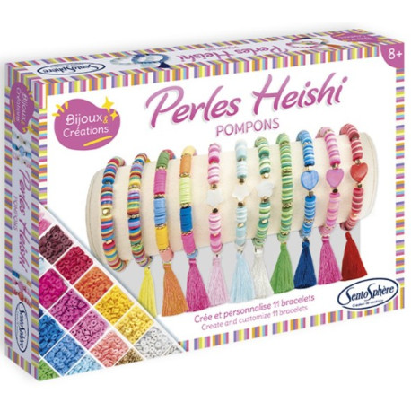 Perles Heishi Pompons