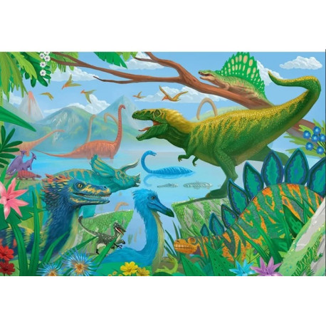 Puzzle Paradis des dinosaures 200 pièces