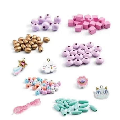 Perles Bois Arc-en-ciel