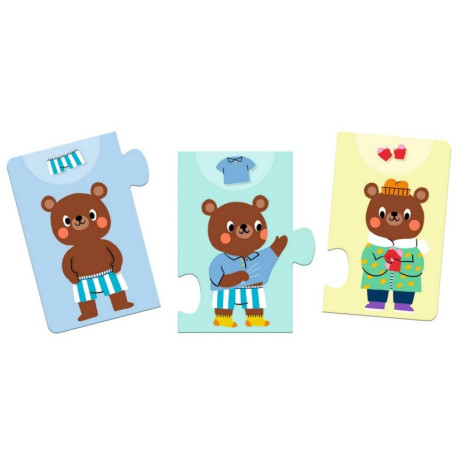 Puzzle frise Nounours s'habille