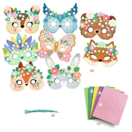 DIY Masques mosaïques animaux de la forêt