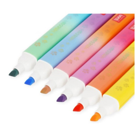 6 surligneurs double pointe Kitty