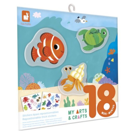 18 mois Stickers repositionnables épais La mer