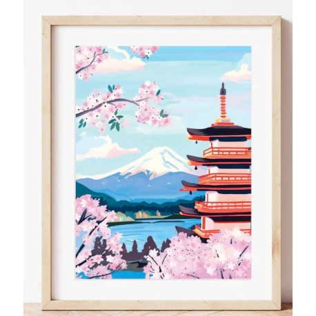 Peinture au numéro Mont Fuji