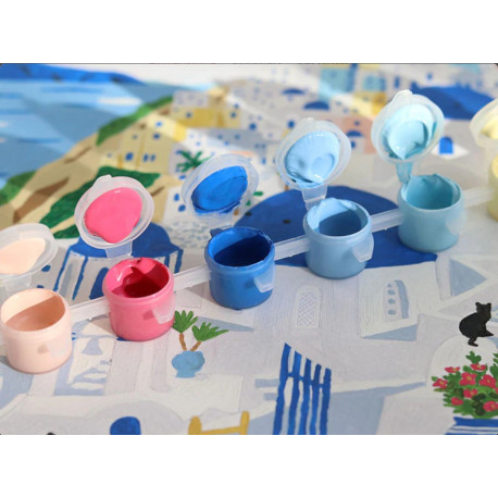 Peinture au numéro Santorini