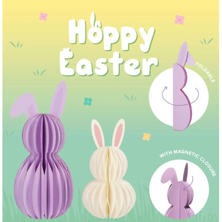 Set sz 2 lapins pliables en papier