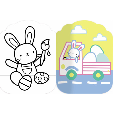 Je colorie sans dépasser Pâques