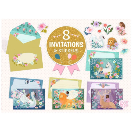 Cartes d'invitation Créatures merveilleuses