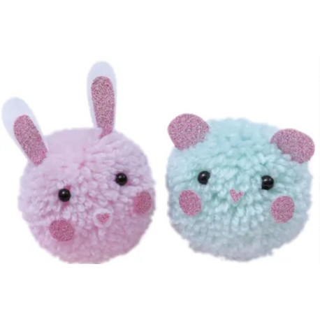 2 petits animaux pompons à créer