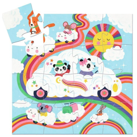 Puzzle Voiture nuage 16 pièces