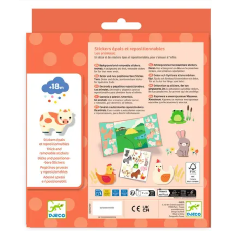 Stickers épais repositionnables Les animaux de la ferme