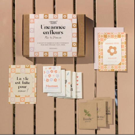 Une année en Fleurs pour toi Maman - Coffret jardinage 12 sachets