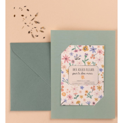 Dees jolies fleurs pour te dire merci - Carte à semer