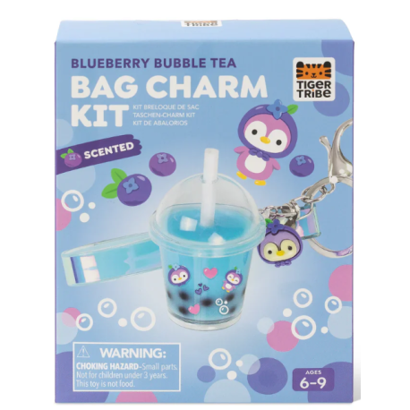 Bag Charm Kit - Blueberry Bubble Tea