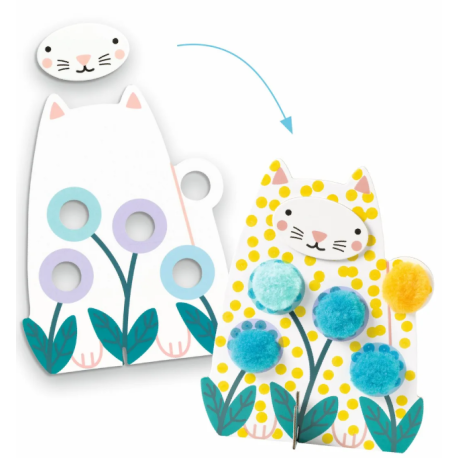 Des points et des pompons Dans l'herbe