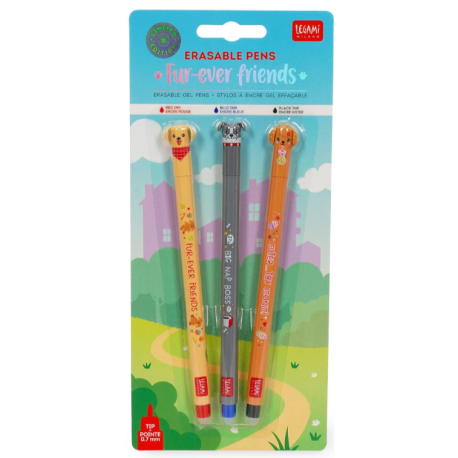 3 Stylos Effacables Chiens