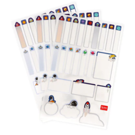 Set de 66 étiquettes adhésives space