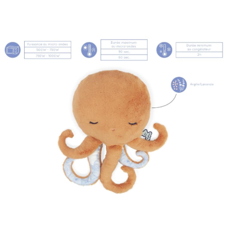 Peluche Bien-Etre Poulpe 28 cm