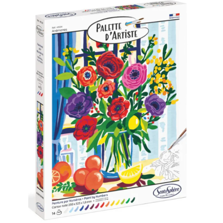 Palette d'artiste Anémones