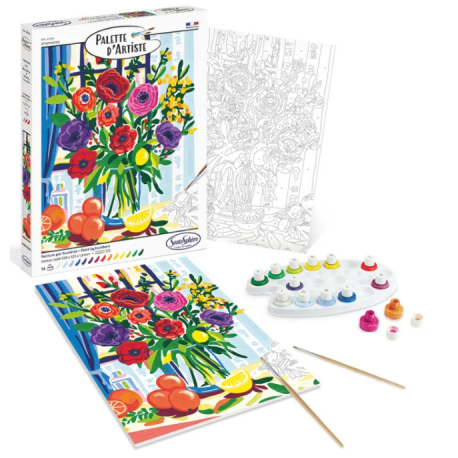 Palette d'artiste Anémones