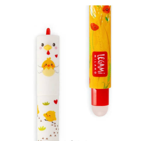 Stylo Legami encre gel effaçable Poule