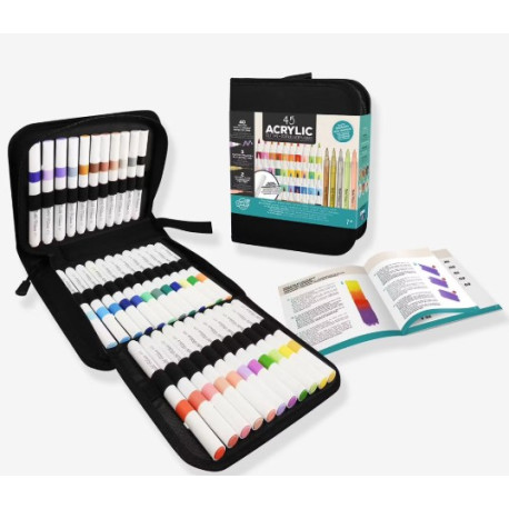 Trousse 45 feutres acryliques