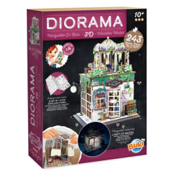 Maquette en bois 3D Diorama Fleuriste