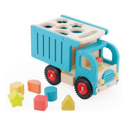 Camion de tri d'éveil en bois