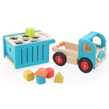 Camion de tri d'éveil en bois