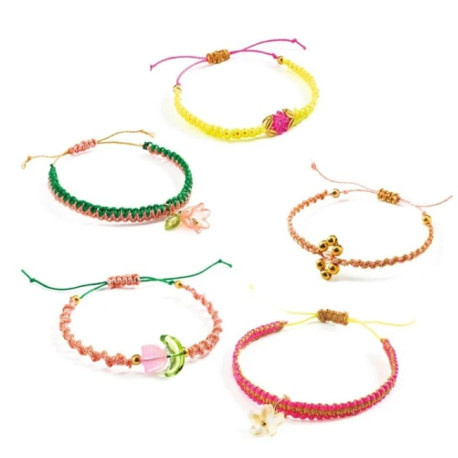 Bracelets macramé roses
