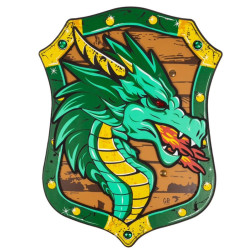 Bouclier dragon vert en mousse
