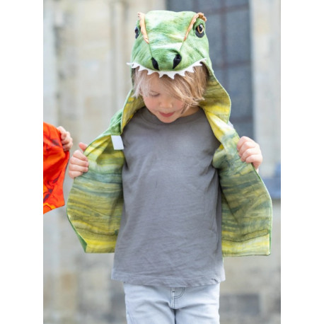Gilet avec capuche dinosaure 3/4 ans