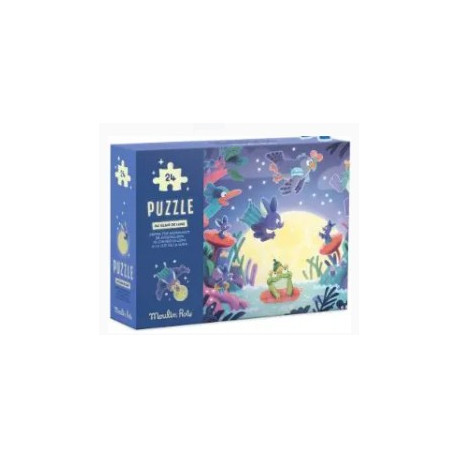 Puzzle phosphorescent Au clair de lune 24 pièces