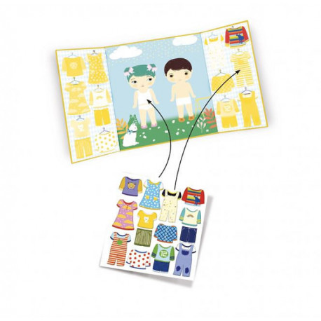 Stickers épais et repositionnables Les habits