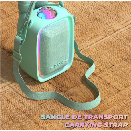 Enceinte Karaoké lumineuse Singy Party Turquoise