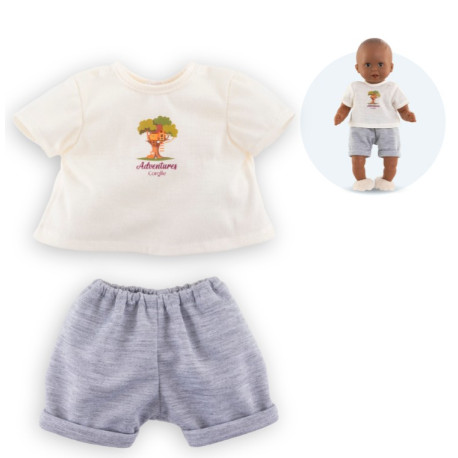 Tee-shirt & short Petit explorateur 30cm