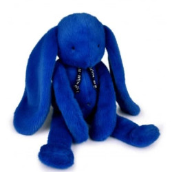 Lapin Méloé 37cm Bleu électrique 