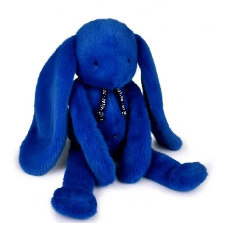 Lapin Méloé 37cm Bleu électrique 