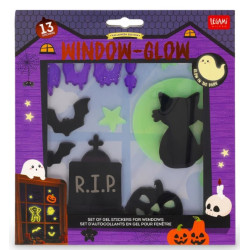 Set d'Autocollants fenêtre en Gel Phosphorescent Halloween