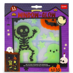 Set d'Autocollants fenêtre en Gel Phosphorescent Halloween